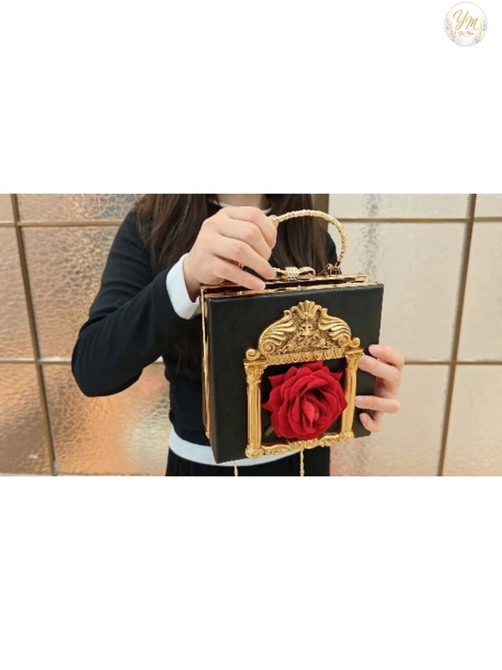 Novelty Coffin Clutch Handbag Faux Leather Baroque Evening Bag Purse - Picture 5 of 5
